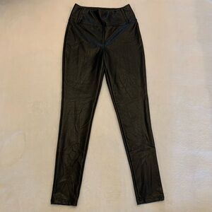 Black Tape Faux Leather Skinny Pants Black Size Small